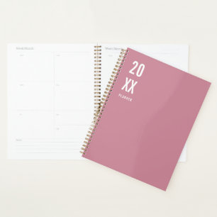 Minimalistische alte Rose undatiert wöchentlich mo Planer