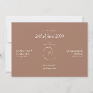 Minimalistische Ampersand Mocha Mousse Zeitlose Ho Save The Date