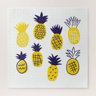 Minimalistische Ananas, buntes abstraktes Design.