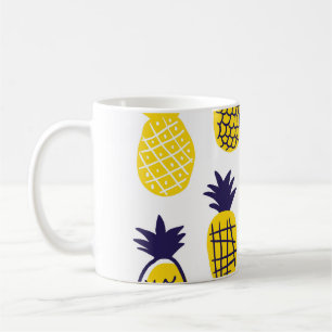 Minimalistische Ananas, buntes abstraktes Design. Kaffeetasse