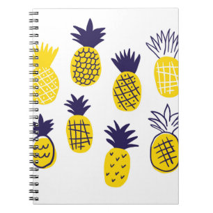 Minimalistische Ananas, buntes abstraktes Design. Notizblock