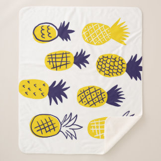 Minimalistische Ananas, buntes abstraktes Design. Sherpadecke