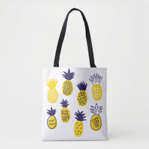 Minimalistische Ananas, buntes abstraktes Design. Tasche