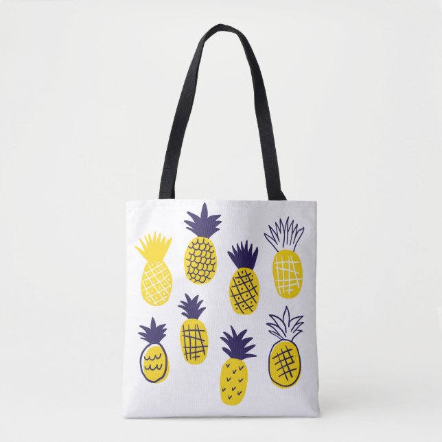 Minimalistische Ananas, buntes abstraktes Design. Tasche (Vorderseite)