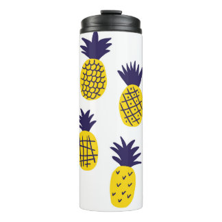 Minimalistische Ananas, buntes abstraktes Design. Thermosbecher