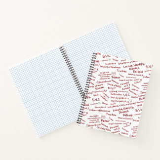 Minimalistische Anatomie Muster - Medizin-Studente Notizbuch
