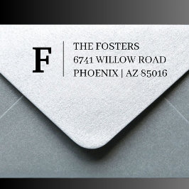 Minimalistische Anfangs-Rücksendeadresse-Stempel Permastempel