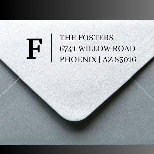 Minimalistische Anfangs-Rücksendeadresse-Stempel Permastempel