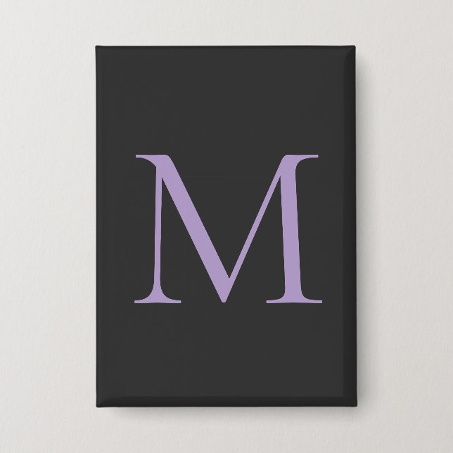Minimalistische Anfangsbuchstaben Monogram modern Button (Vorderseite)