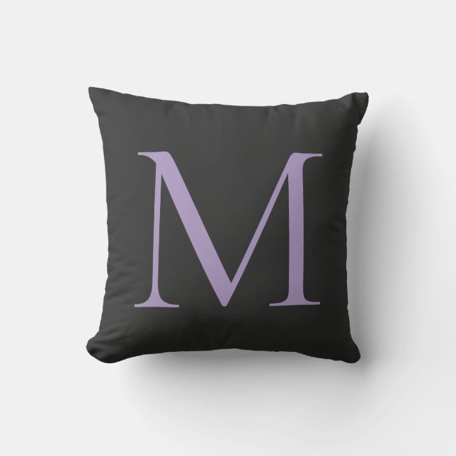 Minimalistische Anfangsbuchstaben Monogram modern Kissen (Vorderseite)