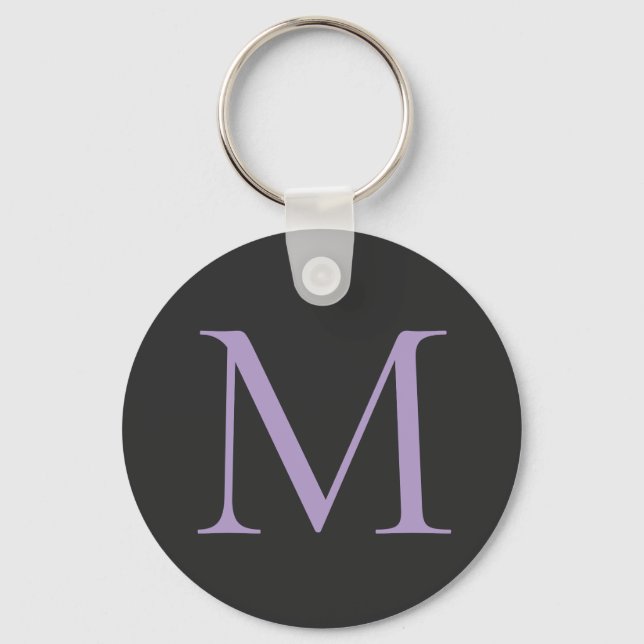 Minimalistische Anfangsbuchstaben Monogram modern Schlüsselanhänger (Vorderseite)