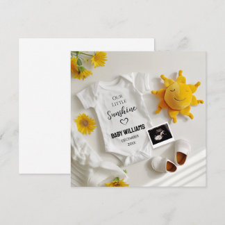 Minimalistische Ankündigung der Sommerschwangersch