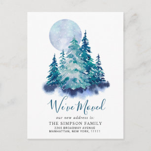 Minimalistische Ankündigung von Pine Tree Postkarte