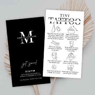 Minimalistische Anleitung für das kleine Tattoo Af Visitenkarte