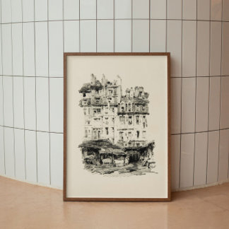 Minimalistische antike Architektur Poster