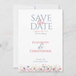 Minimalistische Aquarellblume Save The Date