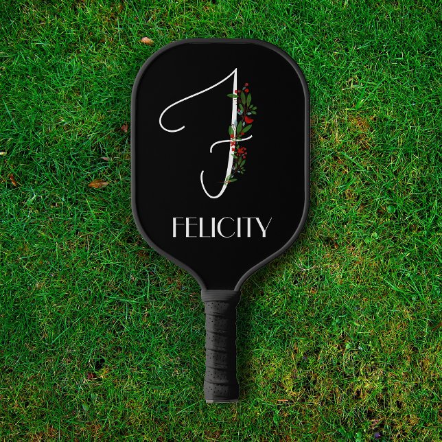 Minimalistische Aquarellfarben-Monogramm F-Lehrer Pickleball Schläger (Von Creator hochgeladen)