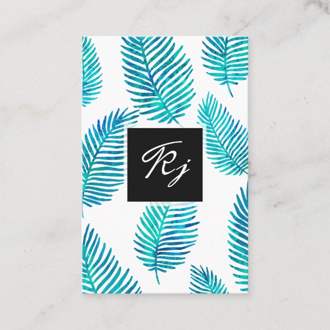 Minimalistische Aquarellfolien Visitenkarte (Vorderseite)