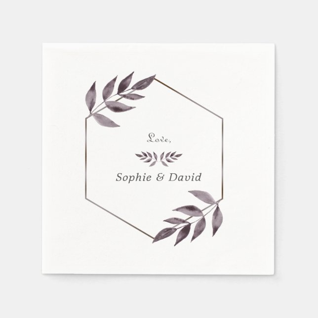 Minimalistische Aquarelltöne Serviette (Vorderseite)
