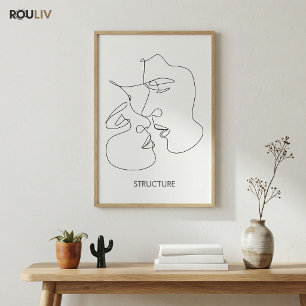 Minimalistische Architekturlinien Abstrakte Modern Poster