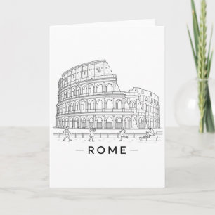 Minimalistische Architekturzeichnung des Kolosseum Karte