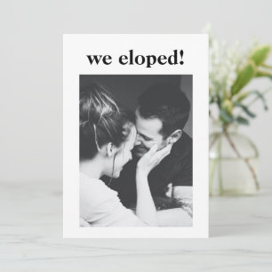 Minimalistische Ästhetik-Foto-Elopement-Party Einladung