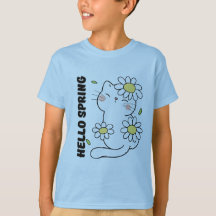 Minimalistische Ästhetik Hallo Frühling Katze & Gä