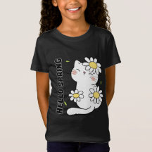 Minimalistische Ästhetik Hallo Frühling Katze & Gä