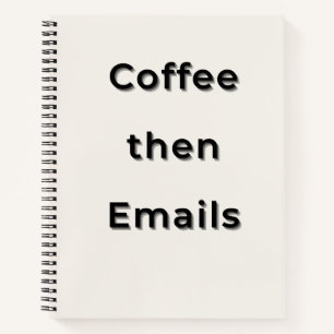 Minimalistische Ästhetik-Notizbuch mit typografisc Notizbuch