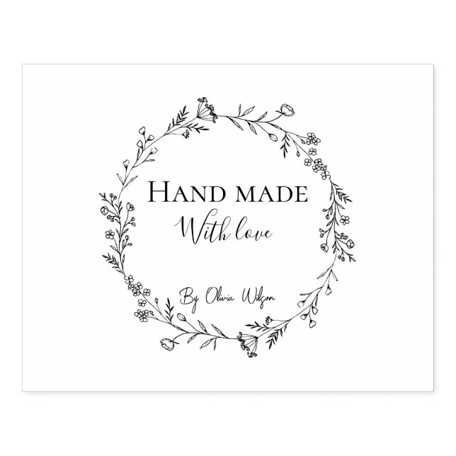Minimalistische ästhetische Elegant-Logo-Hand Gummistempel (Prägung)