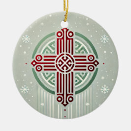 Minimalistische äthiopische Kreuzverzierung der Ke Keramik Ornament