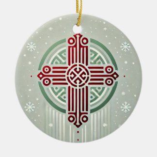Minimalistische äthiopische Kreuzverzierung der Ke Keramik Ornament