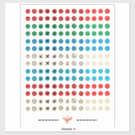 minimalistische Aufkleberbögen Aufkleber