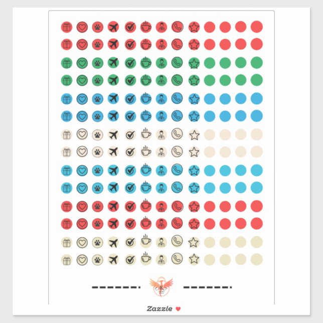 minimalistische Aufkleberbögen Aufkleber (Blatt)