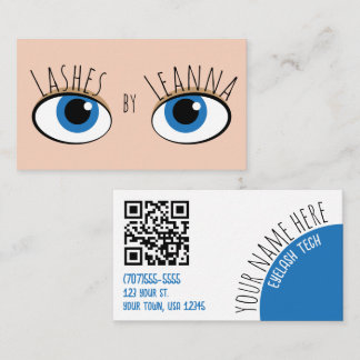 Minimalistische Augen und Wimpern Wimpern-Technik Visitenkarte
