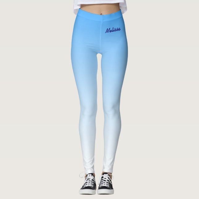 Minimalistische Ausrichtung mit Ihrem Namen auf Sk Leggings (Vorderseite)