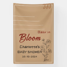 Minimalistische Baby-Blumen-Babyparty