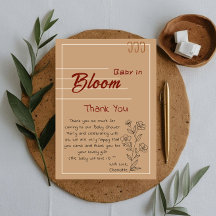 Minimalistische Baby-Blumen-Babyparty