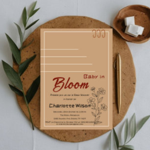 Minimalistische Baby-Blumen-Babyparty-Einladung Einladung