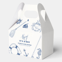 Minimalistische Baby-Dusche für Fischerboote
