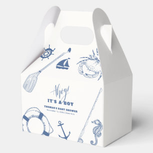 Minimalistische Baby-Dusche für Fischerboote Geschenkschachtel