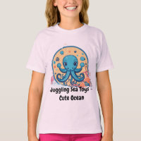 Minimalistische Baby-Oktopus Jonglier Meer Spielze