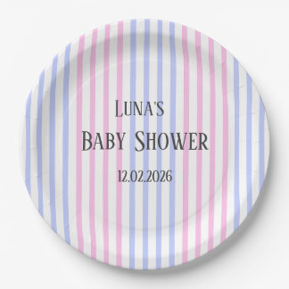 Minimalistische Baby-Party-Teller aus Papier Pappteller