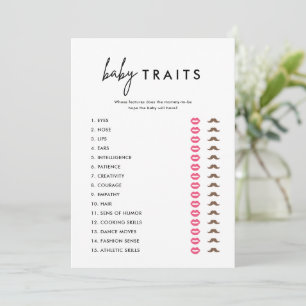 Minimalistische Baby Shower Baby Tracks Spielkarte Einladung