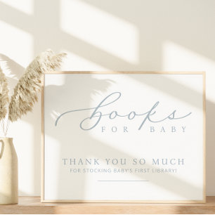 Minimalistische Babyduschbücher für Babystation Poster
