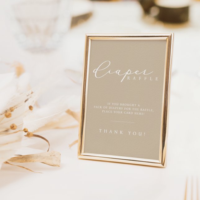 Minimalistische Babydusche-Windeln-Raffelstation-Z Poster (Von Creator hochgeladen)