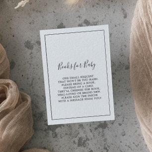 Minimalistische Babyparty-Bücher für Baby Begleitkarte