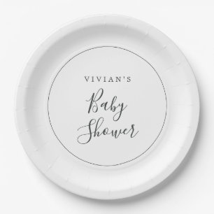 Minimalistische Babyparty Pappteller