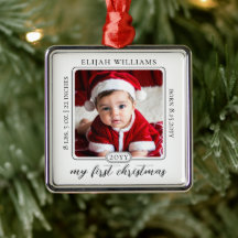 Minimalistische Babys Erstes Weihnachtsgeburtsheim