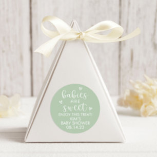 Minimalistische Babys sind eine süße Babydusche. Runder Aufkleber